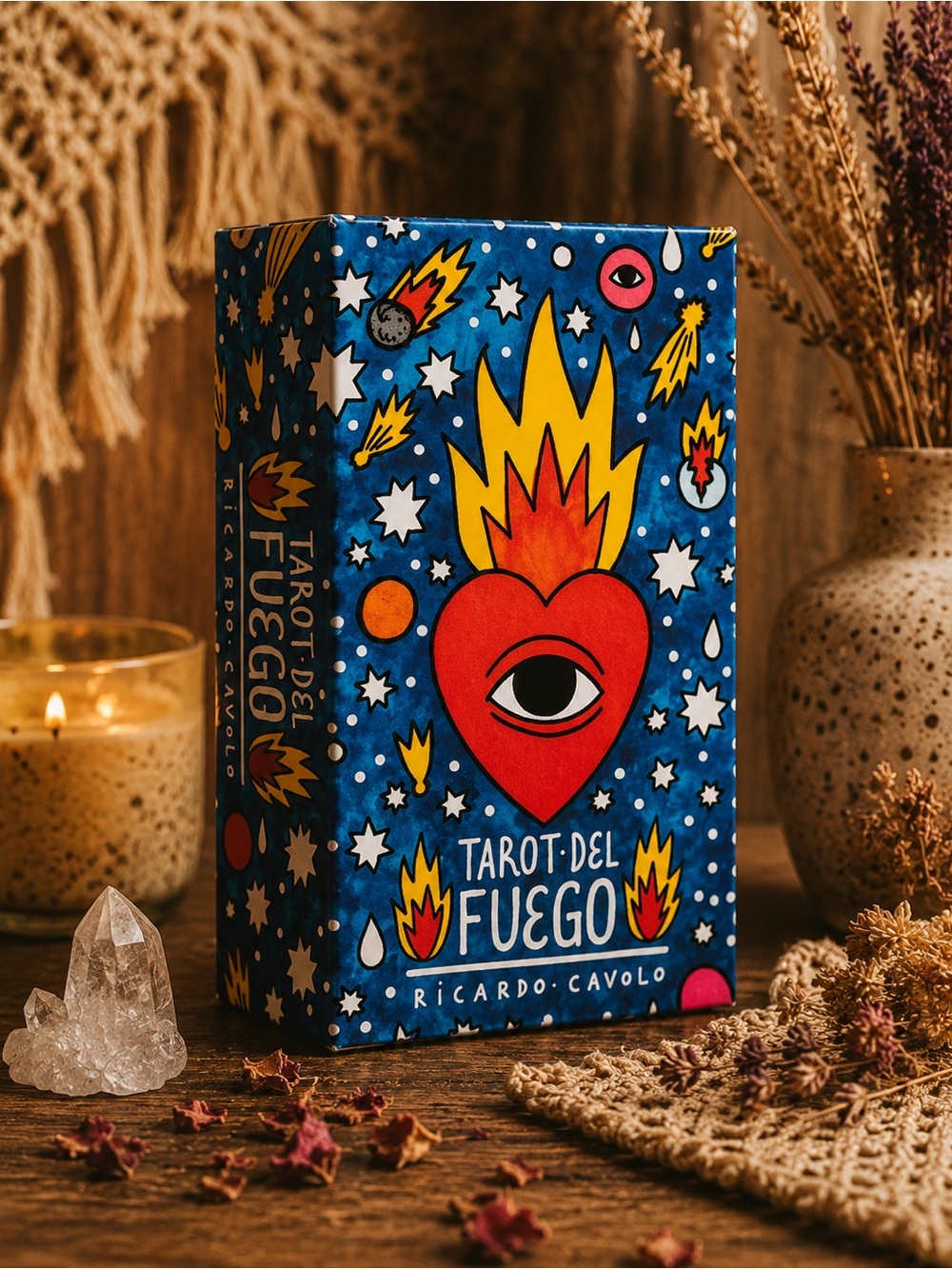 Tarot Del Fuego by Ricardo Cavolo 78 Colored Card Deck